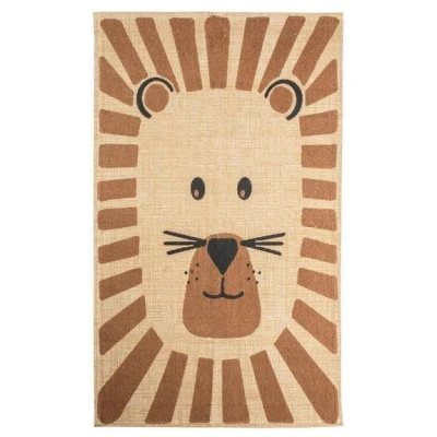 TRANQUILLO Teppich für Kids LION, Good Weave-zertifiziert, 150 x 90 cm (BS209)
