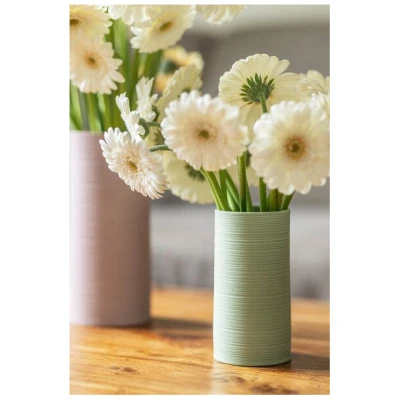 TRANQUILLO Vase Vintage aus mattem Steinzeug, ⌀ 7,5 × 15 cm (POR450, POR451)