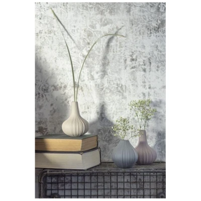 TRANQUILLO Vase Vintage aus mattem Steinzeug, ⌀ 9,6 × 12 cm