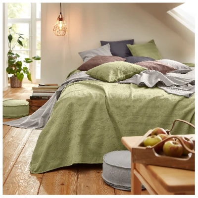 Tagesdecke aus Bio-Baumwolle, haselnuss 135 x 210 cm