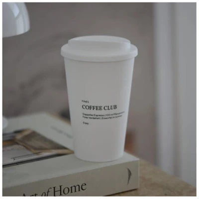 Tante Fine Becher To Go COFFEE CLUB * weiß mit Schraubdeckel * Thermobecher
