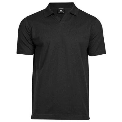 TeeJays Stretch Herren Polo Shirt Kurzarm V - Ausschnitt Bio - Baumwolle