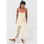 The Driftwood Tales Damen vegan Latzhose Natur