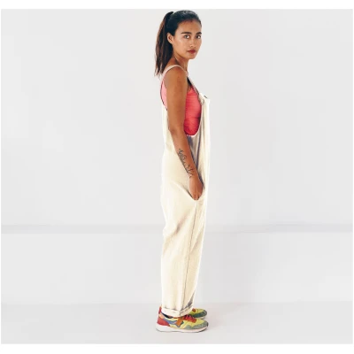 The Driftwood Tales Damen vegan Latzhose Natur