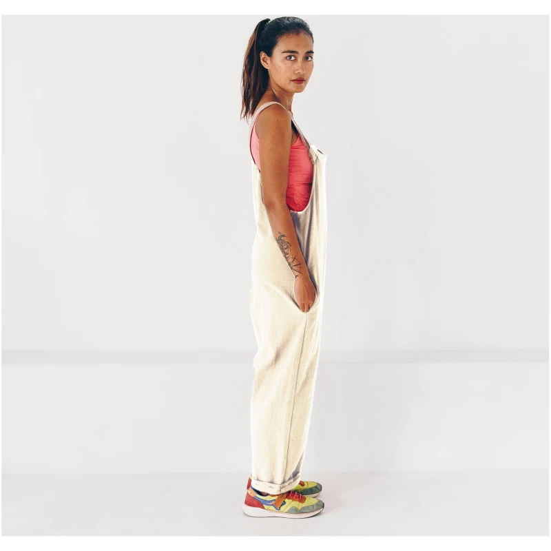 The Driftwood Tales Damen vegan Latzhose Natur