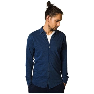 The Driftwood Tales Herren vegan Hemd Denim-Waschung