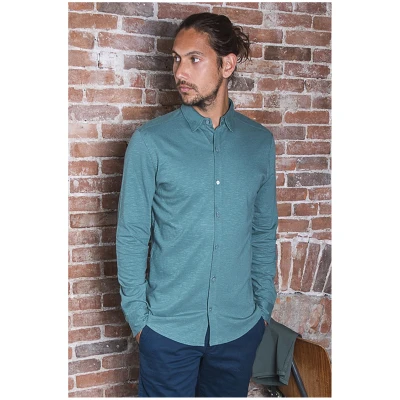 The Driftwood Tales Herren vegan Hemd - Petrol