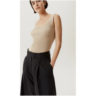 The Organic Cotton Ribbed Tank Top - Sand