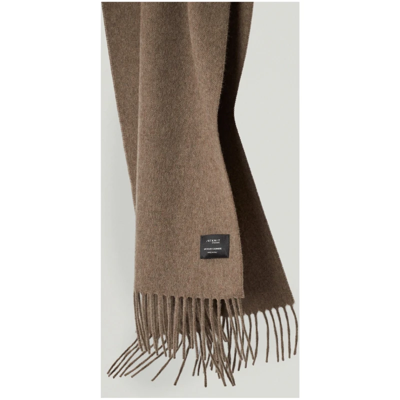 The Upcycled Cashmere Scarf - Natural Brown