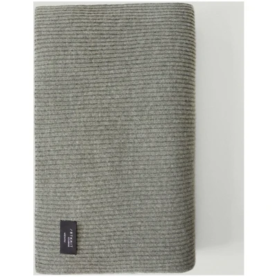 The Woolen Ribbed Scarf - Melange Dust Green