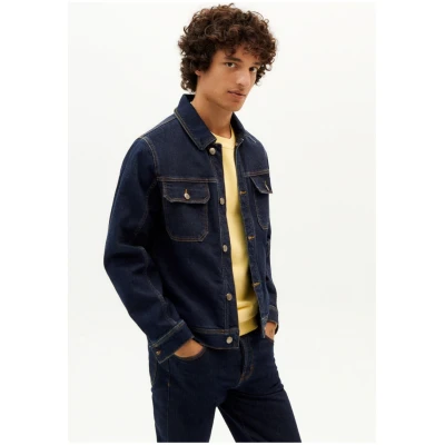 Thinking MU Herren vegan Jeansjacke Odonata Dunkelblau