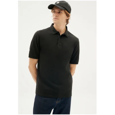 Thinking MU Herren vegan Polo Sonne Schwarz