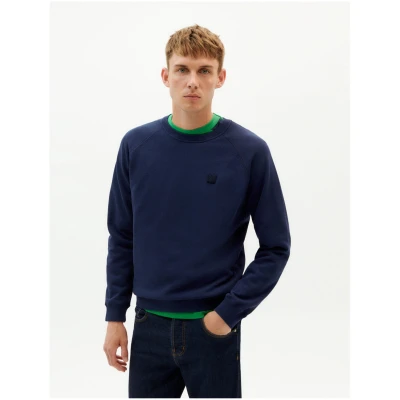 Thinking MU Herren vegan Sweatshirt Navy Gelb Sonne