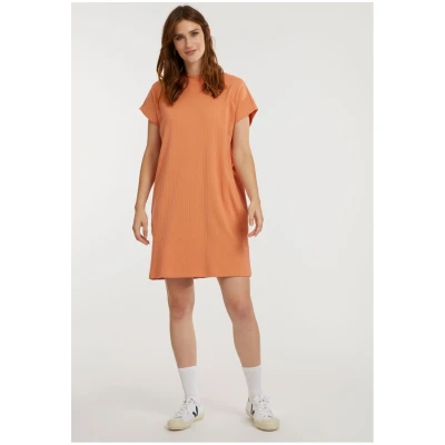 ThokkThokk Damen vegan Boxy Hemdkleid Fasan Orange