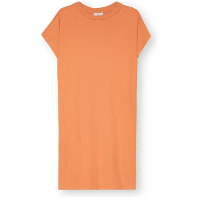 ThokkThokk Damen vegan Boxy Hemdkleid Fasan Orange