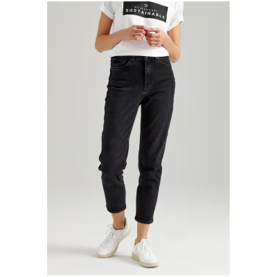 ThokkThokk Damen vegan Jeans Mom Cropped Schwarz
