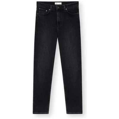 ThokkThokk Damen vegan Jeans Mom Cropped Schwarz