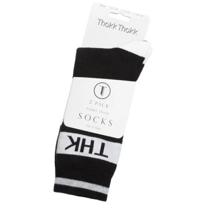 ThokkThokk Warme Socken Hoch aus Biobaumwoll-Mix - 2er Pack