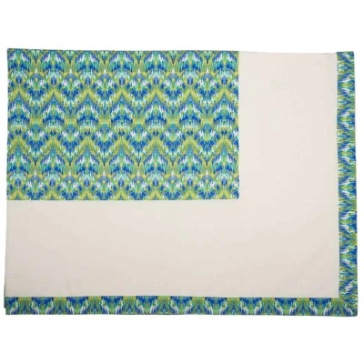 Tischdecke Bio Baumwolle grün / blau