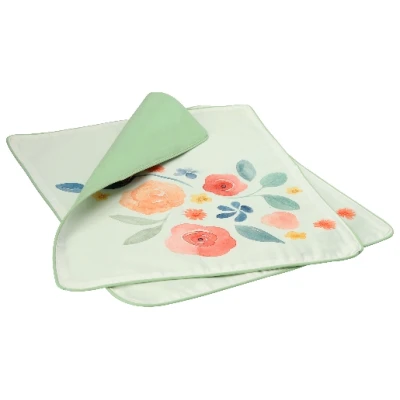 Tischsets, 2 Stück, natur gemustert 33 x 45 cm