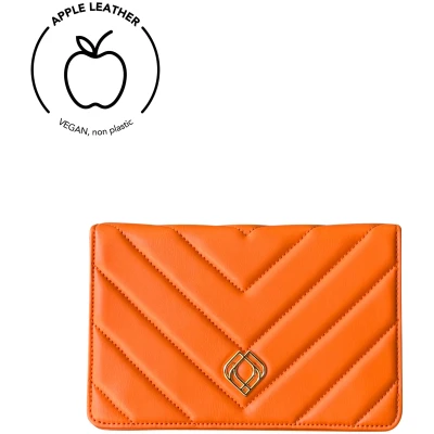 Trashious Damen vegan Clutch Apfel Leder Orange