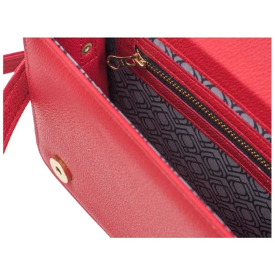 Trashious Damen vegan Clutch Appelleer Rote Stiche