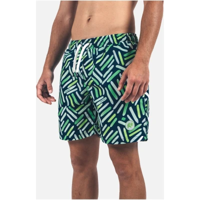 Trendsplant Herren vegan Badehose Strokes Seegras Grün