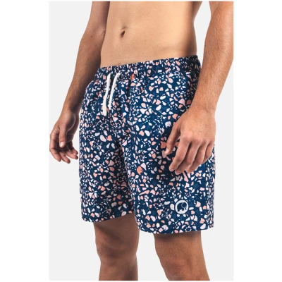 Trendsplant Herren vegan Badeshorts Terrazzo Blau