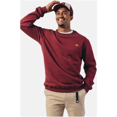 Trendsplant Herren vegan Pullover Essential Burgundy Rot