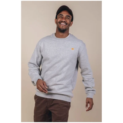 Trendsplant Herren vegan Pullover Essential Heather Grey