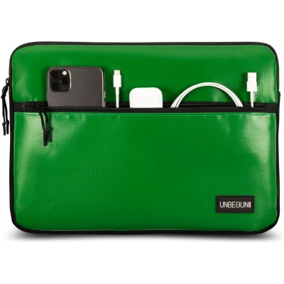 UNBEGUN Herren vegan Laptop-Hülle Fronttasche Grün