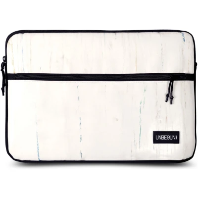 UNBEGUN Herren vegan Laptop-Hülle Fronttasche Off White