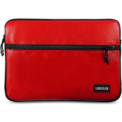 UNBEGUN Herren vegan Laptop-Hülle Fronttasche Rot