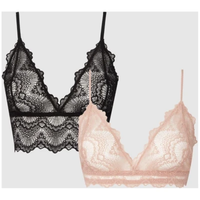 Understatement Damen vegan 2x Bralette Business Trip Multicolor