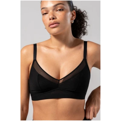 Understatement Damen vegan Mesh Support+ Bralette Schwarz