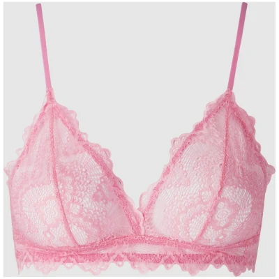 Understatement Damen vegan Triangel Bralette Candy Pink