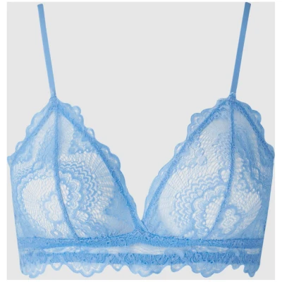 Understatement Damen vegan Triangel Bralette Hellblau