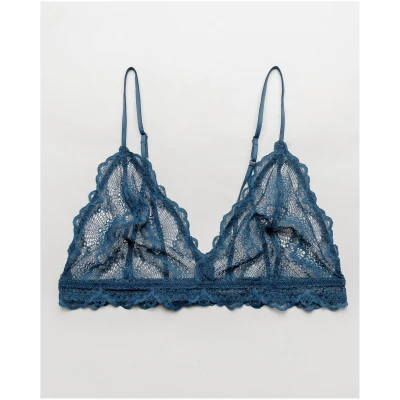 Understatement unisex vegan Bralette Stormy Sky Verblasstes Blau