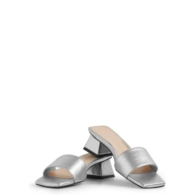 Urbanima Damen vegan Sandaletten Mit Absatz Agora Silber