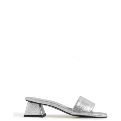 Urbanima Damen vegan Sandaletten Mit Absatz Agora Silber