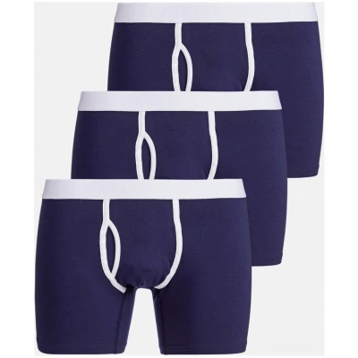 VATTER Herren vegan Boxershorts Claus Navy 3er-Pack