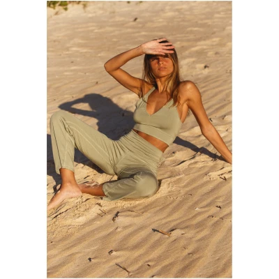 Vanilla Sand Damen vegan Yoga-Bh Salvia Tencel