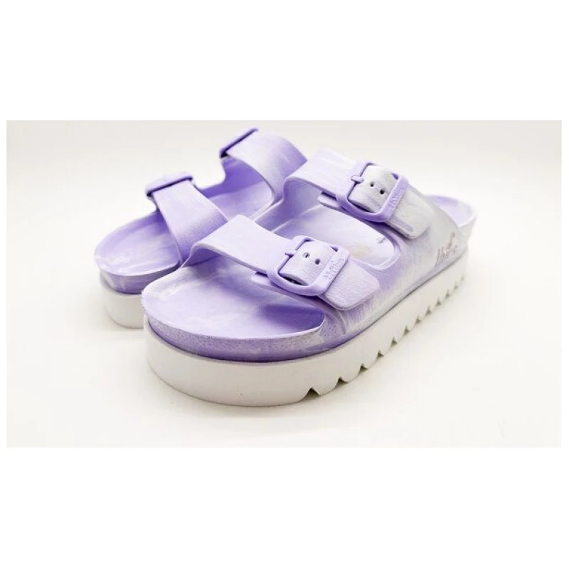 Vegane Bi-Color Ecofoam Plateau Sandale von thies ® aus recyceltem EVA