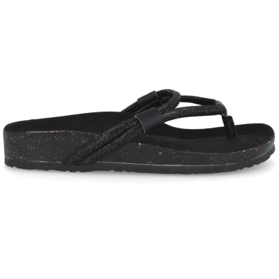 Vegane Zehenriemensandale Antea Black, Farbe: Schwarz, Schuhgröße: 36