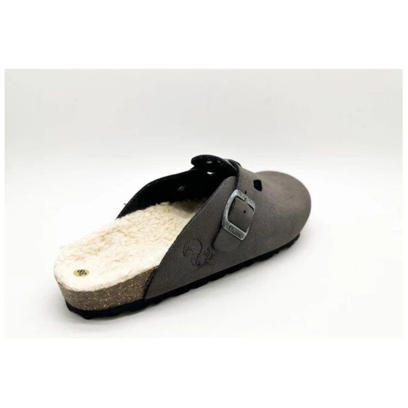 Vegane thies ® Eco Bio Warm Clogs aus rec. PET mit Kork-Tieffussbett