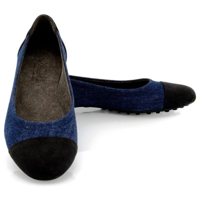 Veganer Ballerina Milena, Farbe: Blau, Schuhgröße: 35