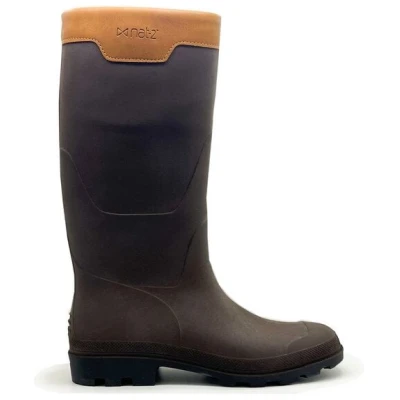 Veganer Gummistiefel "nat-2 Prime Bully coffee brown" aus Kaffeesatz und Kork