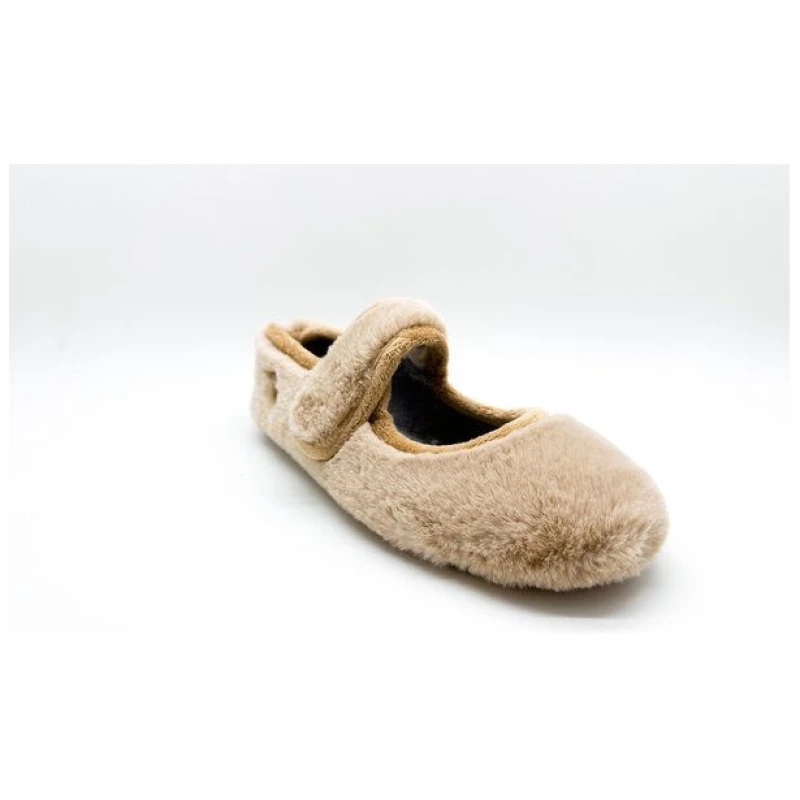Veganer Hausschuh "thies ® Rec Fur Ballerina" aus ultraweichem, recyceltem Fell, fair produziert