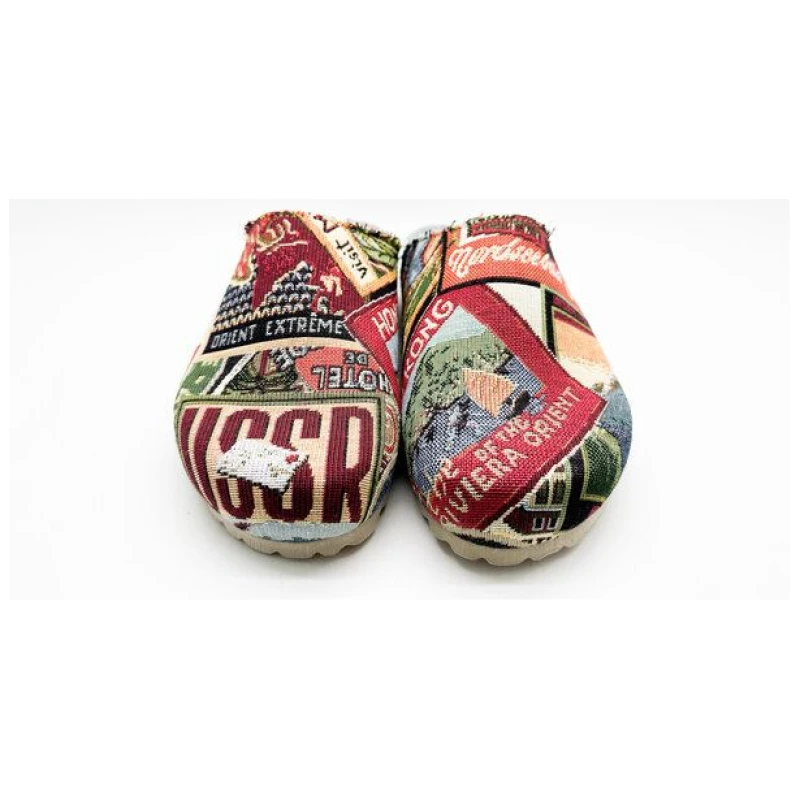 Veganer "thies ® Eco World Travel Clog" aus gewebtem Textil