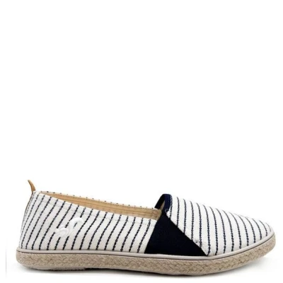 Veganer "thies ® Mallorca Organic Cotton Espadrille navy stripe" aus Biobaumwolle